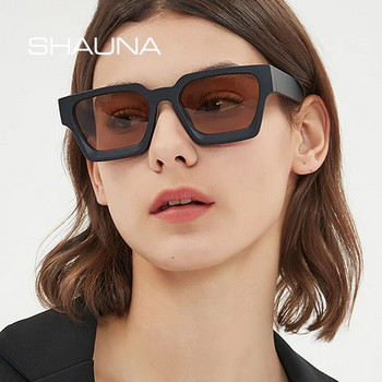 SHAUNA Ins Δημοφιλή γυναικεία τετράγωνα γυαλιά ηλίου ρετρό ανδρικές αποχρώσεις UV400