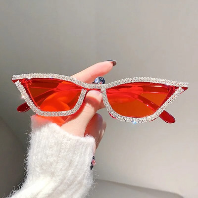 KLASSNUM luksuzne mačkaste sunčane naočale Žene Muškarci Moda Dijamantni trokut Brand Dizajner svjetlucavih sunčanih naočala UV400 sjenila Naočale