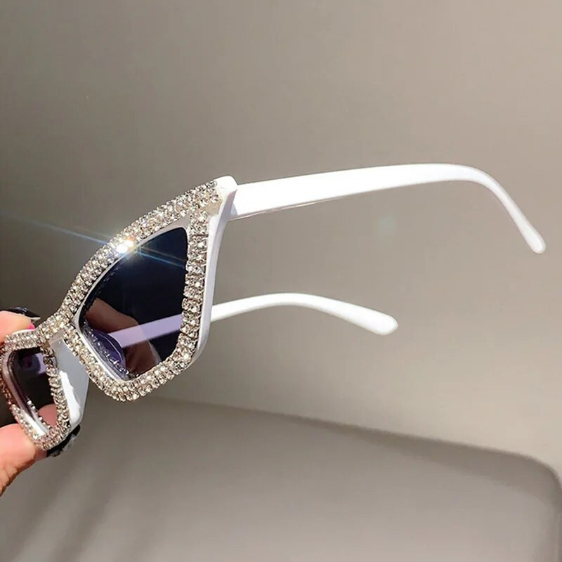 Retro Disco sunčane naočale s mačkastim okom, vintage trokutasti okvir, modne osobnosti, sunčane naočale za zabavu, naočale sjenila za sunce