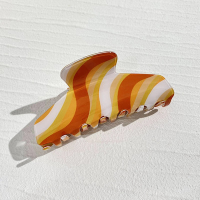 Atsetaadist lehmade prinditud juukseküüsklamber naistele Gilrl Trendikas hobusesaba-krabi juuksenõelad juuksenõelad.