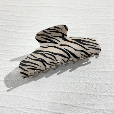 Atsetaadist lehmade prinditud juukseküüsklamber naistele Gilrl Trendikas hobusesaba-krabi juuksenõelad juuksenõelad.