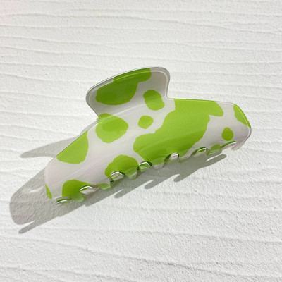 Atsetaadist lehmade prinditud juukseküüsklamber naistele Gilrl Trendikas hobusesaba-krabi juuksenõelad juuksenõelad.