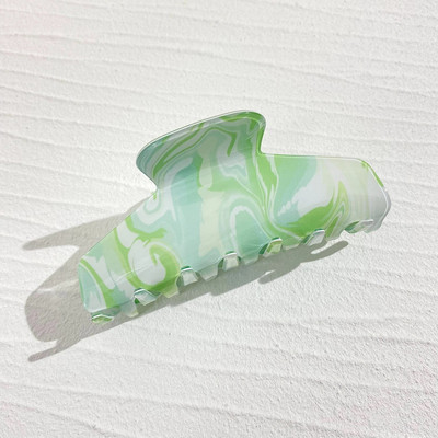 Atsetaadist lehmade prinditud juukseküüsklamber naistele Gilrl Trendikas hobusesaba-krabi juuksenõelad juuksenõelad.