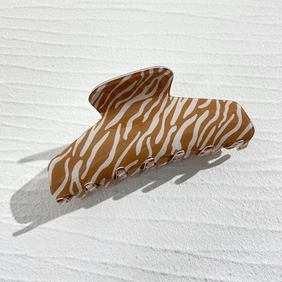 Atsetaadist lehmade prinditud juukseküüsklamber naistele Gilrl Trendikas hobusesaba-krabi juuksenõelad juuksenõelad.