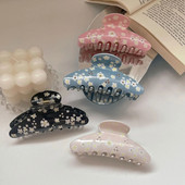 Uus Korea moekujuline 10,5 cm karikakra lillega juukseklambriga küünis armsatele tüdrukutele äädikhappega haiklambriga juukseaksessuaar