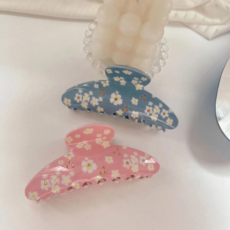 Uus Korea moekujuline 10,5 cm karikakra lillega juukseklambriga küünis armsatele tüdrukutele äädikhappega haiklambriga juukseaksessuaar