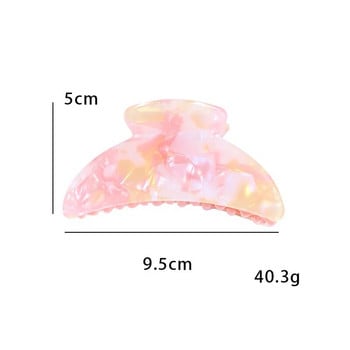 HANGZHI Jelly Color Acrylic Hair Claw Retro Frosted Shark Hair Clip Μοντέρνα αξεσουάρ μαλλιών για γυναικεία καλύμματα κεφαλής μπάνιου Καλοκαίρι 2022