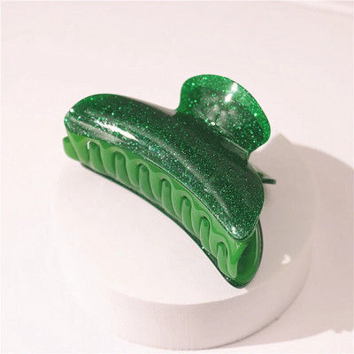 HANGZHI Jelly Color Gheare de păr acrilice Retro Frosted Rechin Clip de păr Accesorii de păr la modă pentru femei Accesorii pentru cap de baie vara 2022