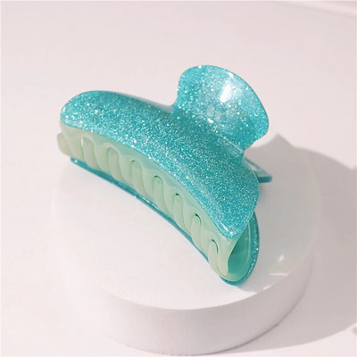 HANGZHI Jelly Color Gheare de păr acrilice Retro Frosted Rechin Clip de păr Accesorii de păr la modă pentru femei Accesorii pentru cap de baie vara 2022