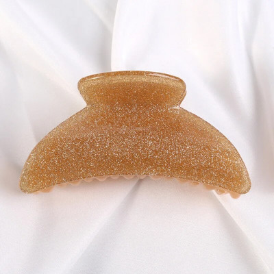 HANGZHI Jelly Color Gheare de păr acrilice Retro Frosted Rechin Clip de păr Accesorii de păr la modă pentru femei Accesorii pentru cap de baie vara 2022