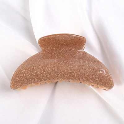 HANGZHI Jelly Color Gheare de păr acrilice Retro Frosted Rechin Clip de păr Accesorii de păr la modă pentru femei Accesorii pentru cap de baie vara 2022