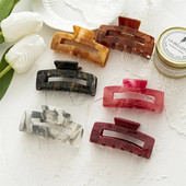 Υψηλής ποιότητας Πολύχρωμο Σχέδιο Τετράγωνο Κλιπ Κλιπ Μαλλιών Μεγάλο Αξεικό Κέλυφος Χελώνας Ημικυκλικό Αξεσουάρ Μαλλιών για Γυναικεία Κορίτσια