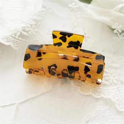 Υψηλής ποιότητας Πολύχρωμο Σχέδιο Τετράγωνο Κλιπ Κλιπ Μαλλιών Μεγάλο Αξεικό Κέλυφος Χελώνας Ημικυκλικό Αξεσουάρ Μαλλιών για Γυναικεία Κορίτσια