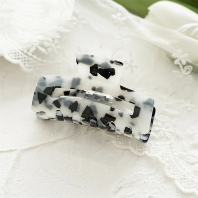 Υψηλής ποιότητας Πολύχρωμο Σχέδιο Τετράγωνο Κλιπ Κλιπ Μαλλιών Μεγάλο Αξεικό Κέλυφος Χελώνας Ημικυκλικό Αξεσουάρ Μαλλιών για Γυναικεία Κορίτσια