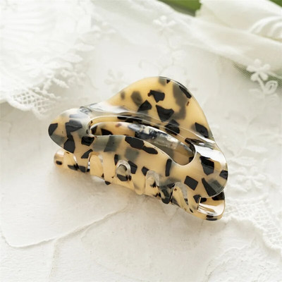 Υψηλής ποιότητας Πολύχρωμο Σχέδιο Τετράγωνο Κλιπ Κλιπ Μαλλιών Μεγάλο Αξεικό Κέλυφος Χελώνας Ημικυκλικό Αξεσουάρ Μαλλιών για Γυναικεία Κορίτσια