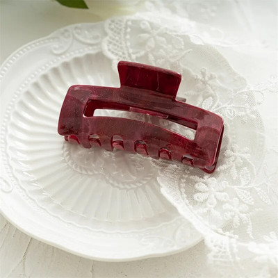 Υψηλής ποιότητας Πολύχρωμο Σχέδιο Τετράγωνο Κλιπ Κλιπ Μαλλιών Μεγάλο Αξεικό Κέλυφος Χελώνας Ημικυκλικό Αξεσουάρ Μαλλιών για Γυναικεία Κορίτσια