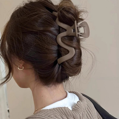 Μεγάλο μέγεθος ακρυλικό κλιπ μαλλιών καβούρι για γυναίκες Γαλλική κομψότητα ιδιοσυγκρασία κλιπ μαλλιών Μοντέρνα κλιπ με νύχια Αξεσουάρ μαλλιών για κορίτσια