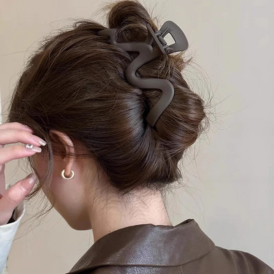 Μεγάλο μέγεθος ακρυλικό κλιπ μαλλιών καβούρι για γυναίκες Γαλλική κομψότητα ιδιοσυγκρασία κλιπ μαλλιών Μοντέρνα κλιπ με νύχια Αξεσουάρ μαλλιών για κορίτσια