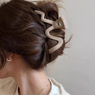 Μεγάλο μέγεθος ακρυλικό κλιπ μαλλιών καβούρι για γυναίκες Γαλλική κομψότητα ιδιοσυγκρασία κλιπ μαλλιών Μοντέρνα κλιπ με νύχια Αξεσουάρ μαλλιών για κορίτσια