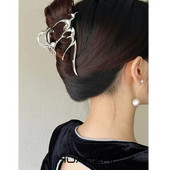 Irregular Alien Hollow Line Pearl Flamingo Metal Μοναδικό νύχι μαλλιών για γυναικεία κορίτσια Μοντέρνα απλά καλύμματα κεφαλής HUANZHI 2023 NEW Clip