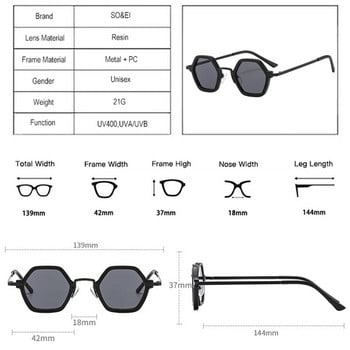 Ретро многоъгълни квадратни слънчеви очила Дамска мода Clear Ocean Gradient Lens Eyewear Men Trending Punk Sun Glasses Shades UV400