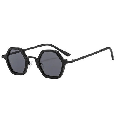 Ретро многоъгълни квадратни слънчеви очила Дамска мода Clear Ocean Gradient Lens Eyewear Men Trending Punk Sun Glasses Shades UV400