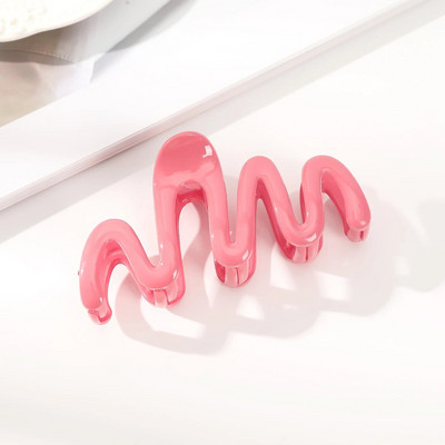 AWAYTR Γεωμετρικά πλαστικά κυματιστά μαλλιά καβούρι φουρκέτα μοντέρνα κλιπ μονόχρωμα αξεσουάρ για πάρτι για γυναίκες Αξεσουάρ μαλλιών