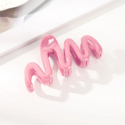 AWAYTR Γεωμετρικά πλαστικά κυματιστά μαλλιά καβούρι φουρκέτα μοντέρνα κλιπ μονόχρωμα αξεσουάρ για πάρτι για γυναίκες Αξεσουάρ μαλλιών