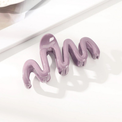 AWAYTR Γεωμετρικά πλαστικά κυματιστά μαλλιά καβούρι φουρκέτα μοντέρνα κλιπ μονόχρωμα αξεσουάρ για πάρτι για γυναίκες Αξεσουάρ μαλλιών