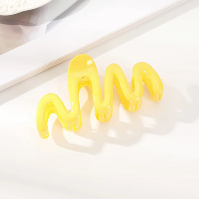 AWAYTR Γεωμετρικά πλαστικά κυματιστά μαλλιά καβούρι φουρκέτα μοντέρνα κλιπ μονόχρωμα αξεσουάρ για πάρτι για γυναίκες Αξεσουάρ μαλλιών