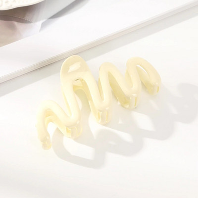 AWAYTR Γεωμετρικά πλαστικά κυματιστά μαλλιά καβούρι φουρκέτα μοντέρνα κλιπ μονόχρωμα αξεσουάρ για πάρτι για γυναίκες Αξεσουάρ μαλλιών