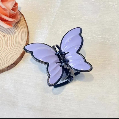 Μοντέρνο μονόχρωμο ακρυλικό κλιπ για γυναικεία καβούρια, πλαστικά αξεσουάρ για φουρκέτα από καρχαρία με αλογοουρά