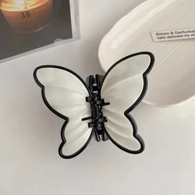 Μοντέρνο μονόχρωμο ακρυλικό κλιπ για γυναικεία καβούρια, πλαστικά αξεσουάρ για φουρκέτα από καρχαρία με αλογοουρά