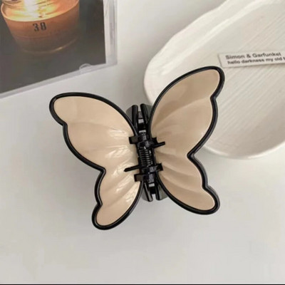 Μοντέρνο μονόχρωμο ακρυλικό κλιπ για γυναικεία καβούρια, πλαστικά αξεσουάρ για φουρκέτα από καρχαρία με αλογοουρά