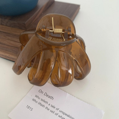 Ins de vânzare la cald Agrafe geometrice din plastic transparent pentru gheare de păr Moda Morandi Jelly Color Clip de rechin pentru fete Accesorii de păr