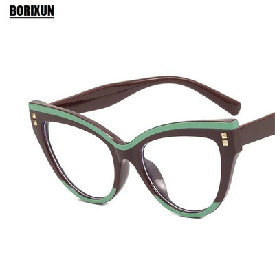 Νέα μόδα γυναικεία επώνυμα επώνυμα γυαλιά σχεδιαστών για γυναικείες ρετρό διακοσμητικό πλαίσιο με καρφιτσωμένο μάτι γάτας Clear reading Υπολογιστής κορυφαίας ποιότητας