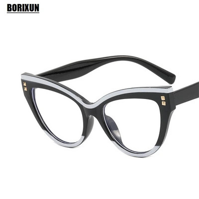 Νέα μόδα γυναικεία επώνυμα επώνυμα γυαλιά σχεδιαστών για γυναικείες ρετρό διακοσμητικό πλαίσιο με καρφιτσωμένο μάτι γάτας Clear reading Υπολογιστής κορυφαίας ποιότητας