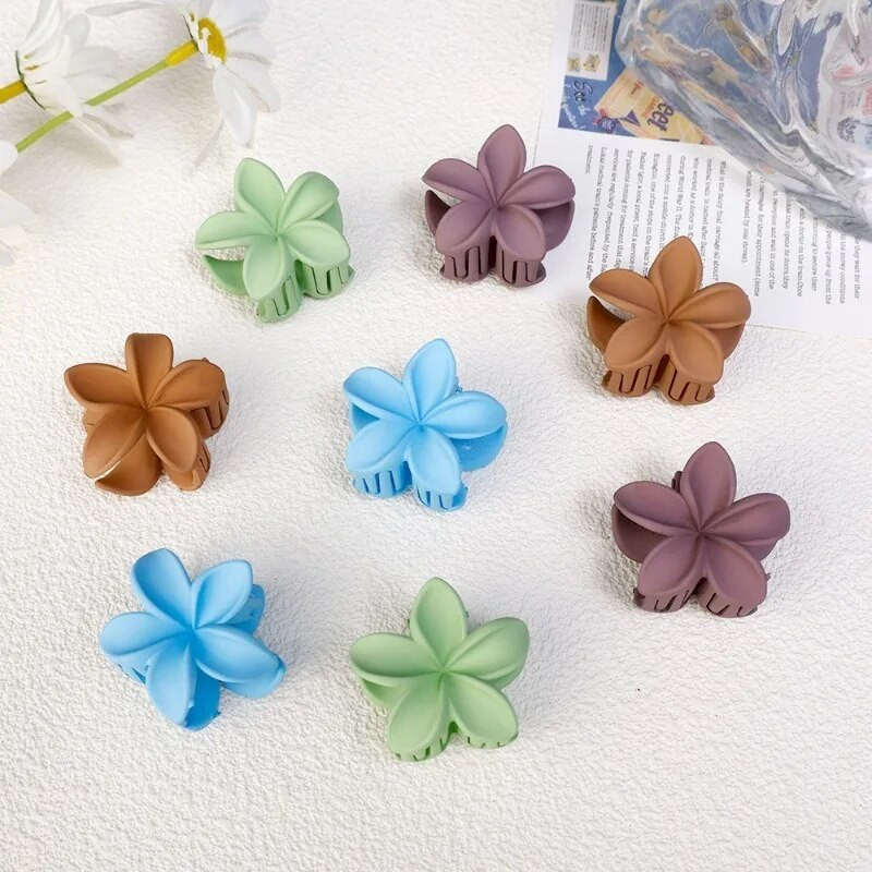 Cvjetne kopče za kosu Kandže za žene Korean Sweet Girls Jednobojne Crab Hair Kandže Rep Ukosnica Ukosnica Trendy dodaci za pokrivala za glavu