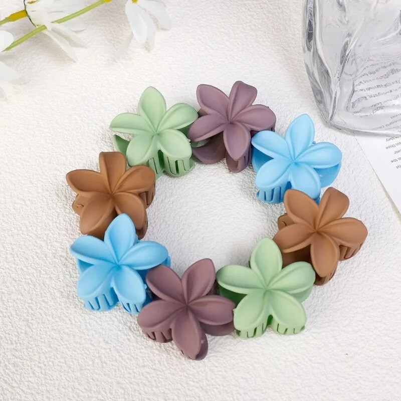 Cvjetne kopče za kosu Kandže za žene Korean Sweet Girls Jednobojne Crab Hair Kandže Rep Ukosnica Ukosnica Trendy dodaci za pokrivala za glavu