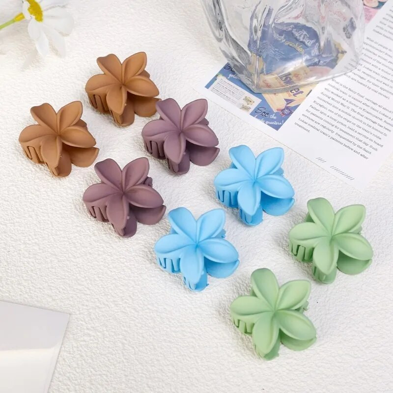 Cvjetne kopče za kosu Kandže za žene Korean Sweet Girls Jednobojne Crab Hair Kandže Rep Ukosnica Ukosnica Trendy dodaci za pokrivala za glavu