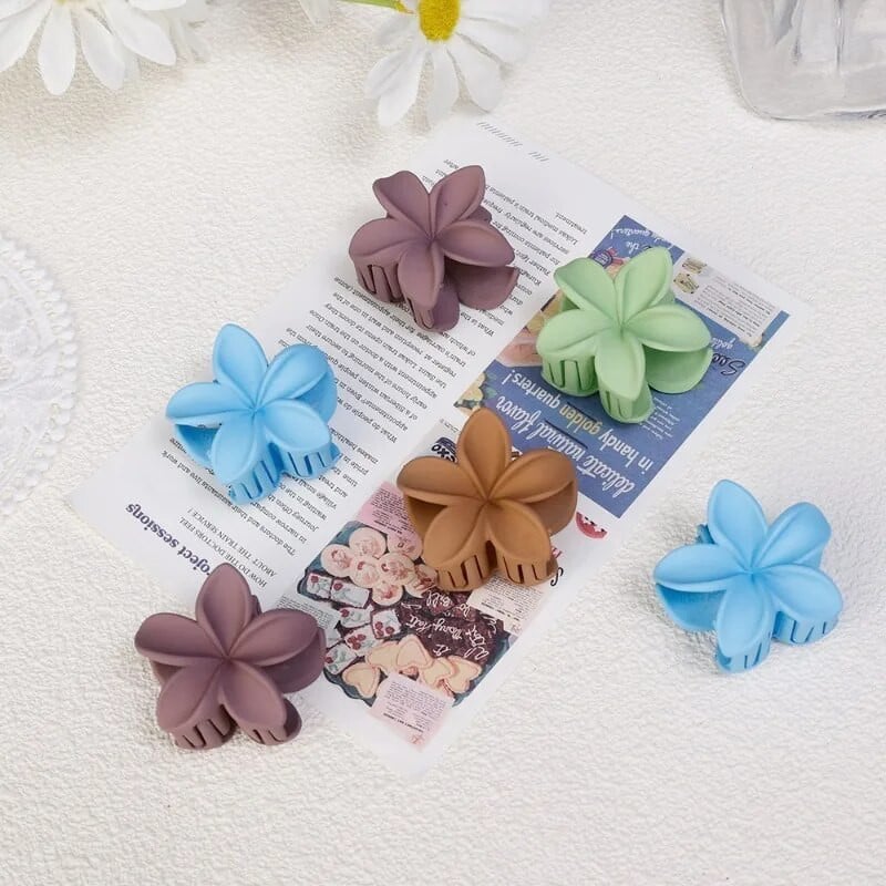 Cvjetne kopče za kosu Kandže za žene Korean Sweet Girls Jednobojne Crab Hair Kandže Rep Ukosnica Ukosnica Trendy dodaci za pokrivala za glavu