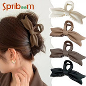 2023 Bows Crab Hair Clip για γυναίκες Ματ μεγάλα μοντέρνα κλιπ με νύχια Δημοφιλή αξεσουάρ μαλλιών Κορεάτικη φουρκέτα για κορίτσια
