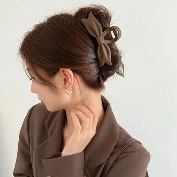 2023 Bows Crab Hair Clip για γυναίκες Ματ μεγάλα μοντέρνα κλιπ με νύχια Δημοφιλή αξεσουάρ μαλλιών Κορεάτικη φουρκέτα για κορίτσια