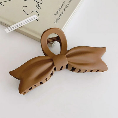 2023 Bows Crab Hair Clip για γυναίκες Ματ μεγάλα μοντέρνα κλιπ με νύχια Δημοφιλή αξεσουάρ μαλλιών Κορεάτικη φουρκέτα για κορίτσια