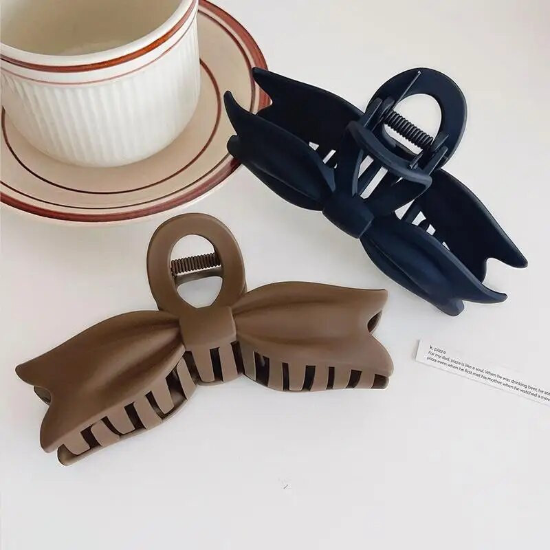2023 Bows Crab Hair Clip για γυναίκες Ματ μεγάλα μοντέρνα κλιπ με νύχια Δημοφιλή αξεσουάρ μαλλιών Κορεάτικη φουρκέτα για κορίτσια