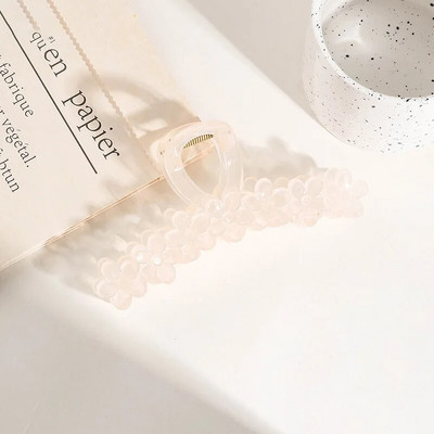 Suur lilleline, lilleline juukseklamber Trendikas küünistega juuksenõel läbipaistev naiste juukseklambrid Uus populaarsetes juukseaksessuaarides Korea peakatted