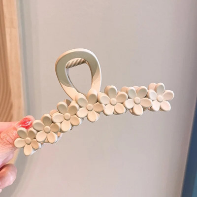 Suur lilleline, lilleline juukseklamber Trendikas küünistega juuksenõel läbipaistev naiste juukseklambrid Uus populaarsetes juukseaksessuaarides Korea peakatted