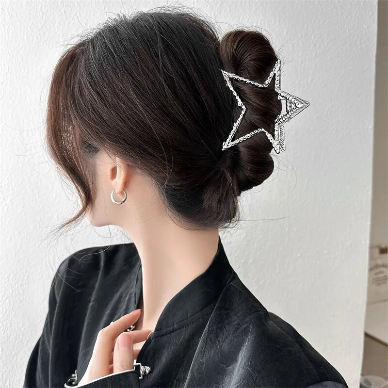 2023 Harajuku Hollow Star Pentagram Star Hair Claws Sweet Cool Charm Trend Щипка за коса за жени Естетика Y2k Аксесоари за коса