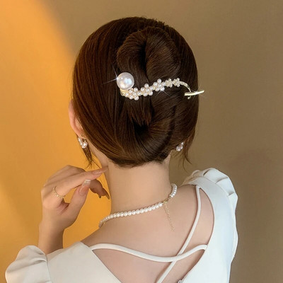 Κλιπ 17KM με μεταλλικό μαργαριτάρι με νύχια μαλλιών Vintage χρυσή φουρκέτα για γυναίκες Ακανόνιστα μοντέρνα αξεσουάρ μαλλιών για κορίτσια της μόδας