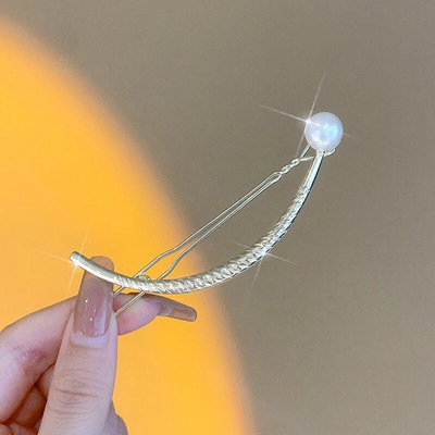 Κλιπ 17KM με μεταλλικό μαργαριτάρι με νύχια μαλλιών Vintage χρυσή φουρκέτα για γυναίκες Ακανόνιστα μοντέρνα αξεσουάρ μαλλιών για κορίτσια της μόδας